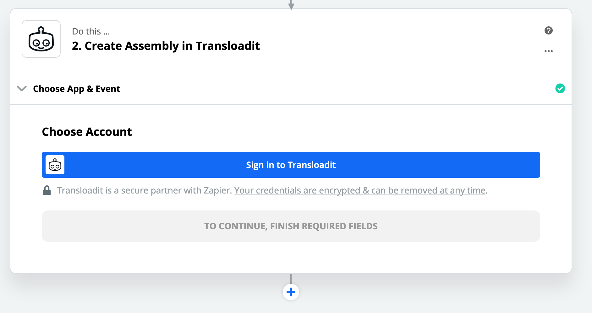 Connecting Zapier with Transloadit