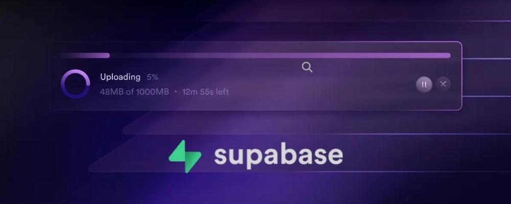 Supabase Storage V3 - resumable uploads powered by Tus