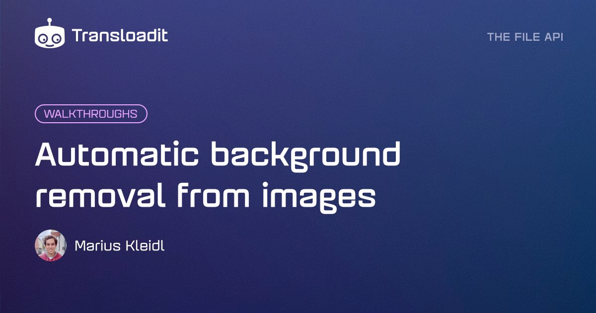 Automatic background removal from images