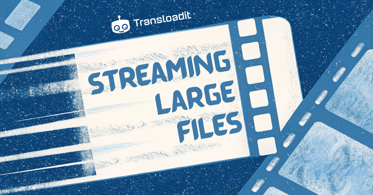 Stream large files in React without memory issues