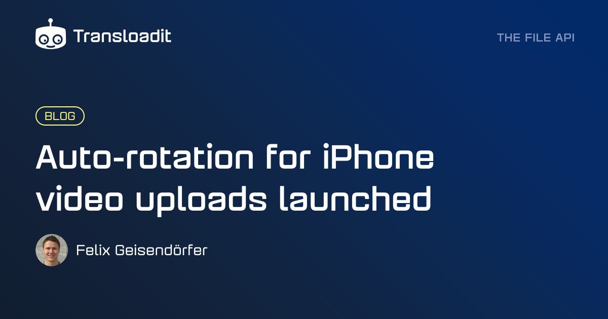 Auto-rotation for iPhone video uploads launched