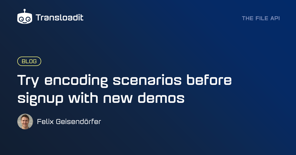 Try encoding scenarios before signup with new demos