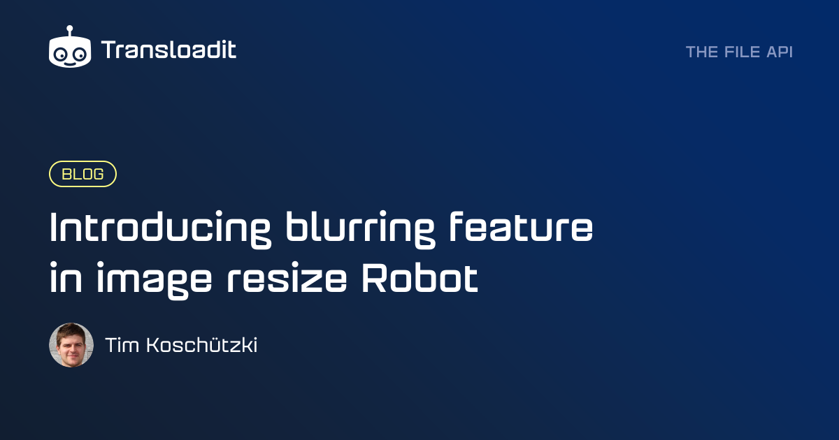 Introducing blurring feature in image resize Robot