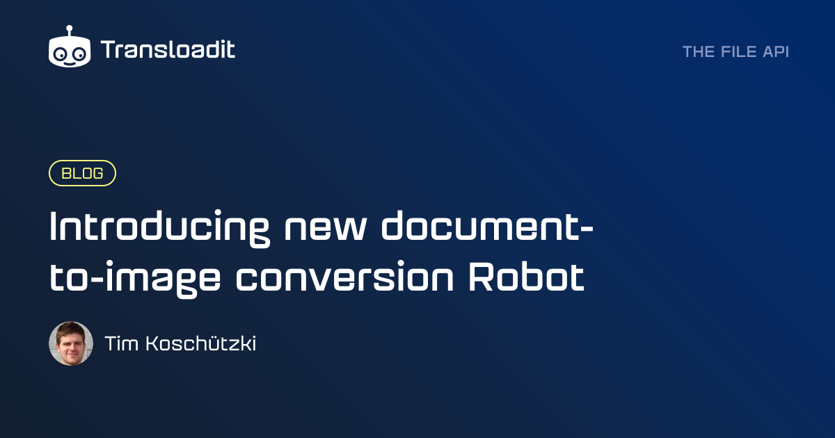Introducing new document-to-image conversion Robot