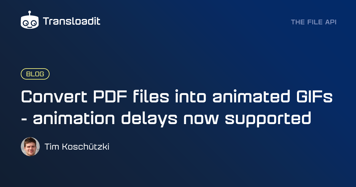 Convert PDF files into animated GIFs - animation delays now supported