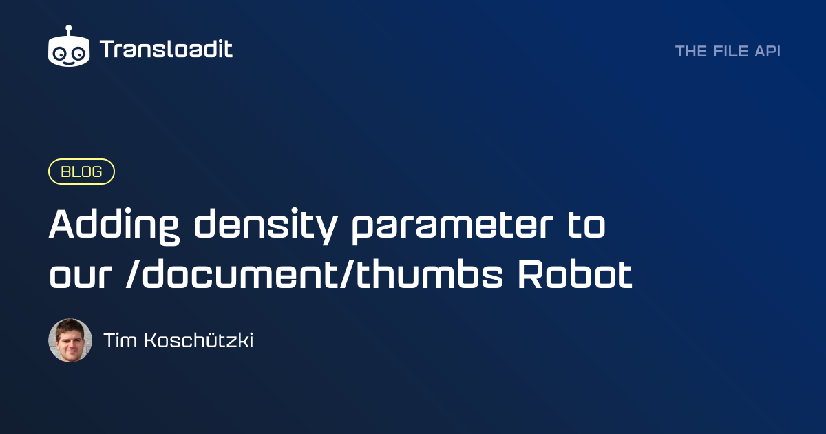 Adding density parameter to our /document/thumbs Robot