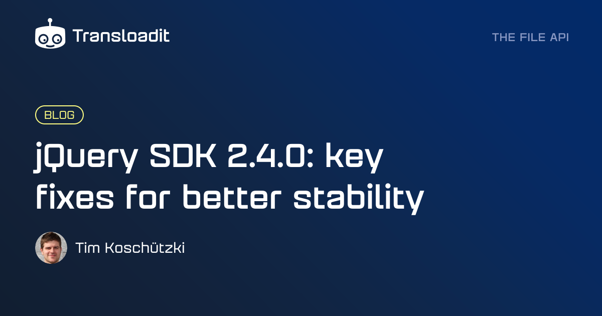 jQuery SDK 2.4.0: key fixes for better stability