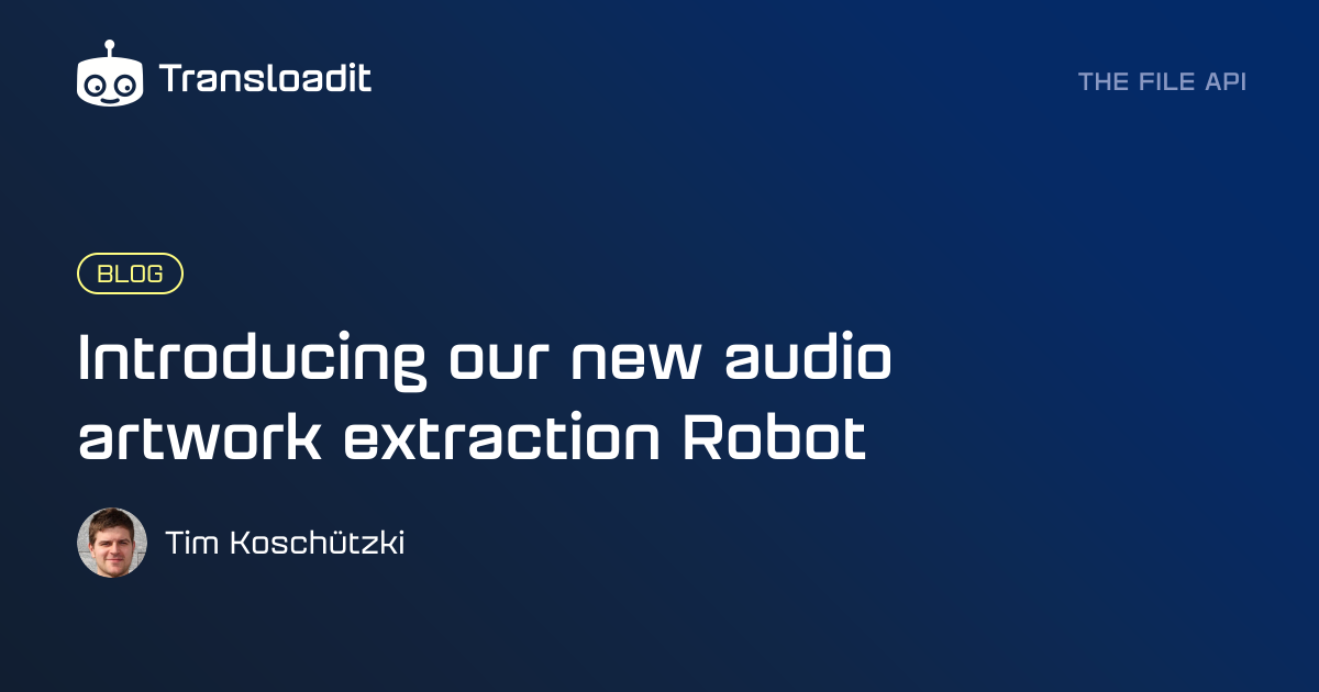 Introducing our new audio artwork extraction Robot