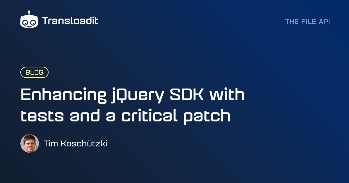 Enhancing jQuery SDK with tests and a critical patch