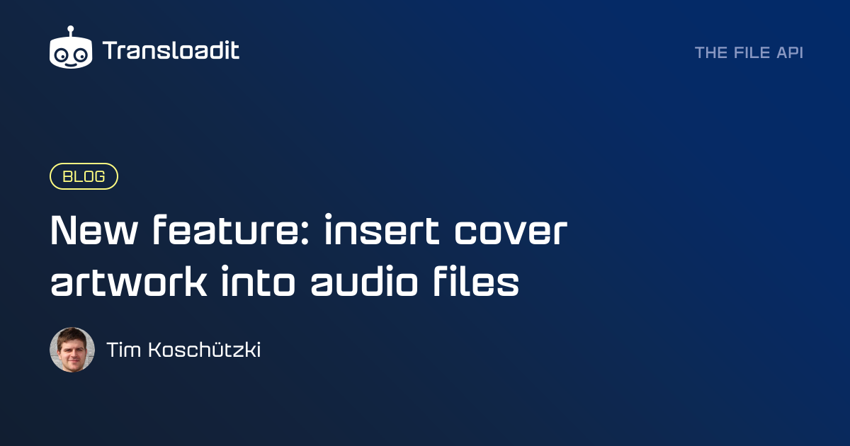 New feature: insert cover artwork into audio files