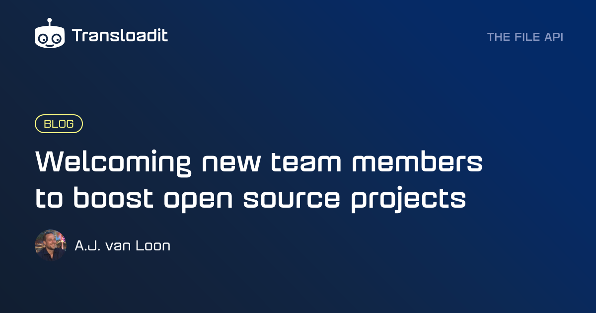 Welcoming new team members to boost open source projects