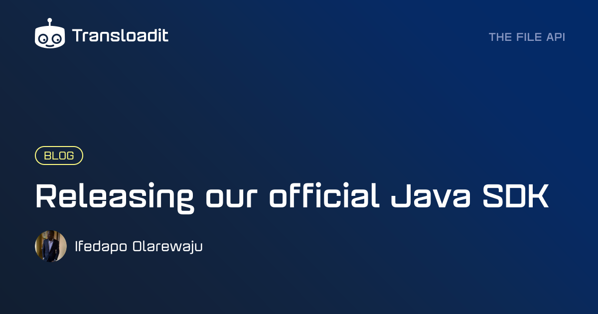 Releasing our official Java SDK