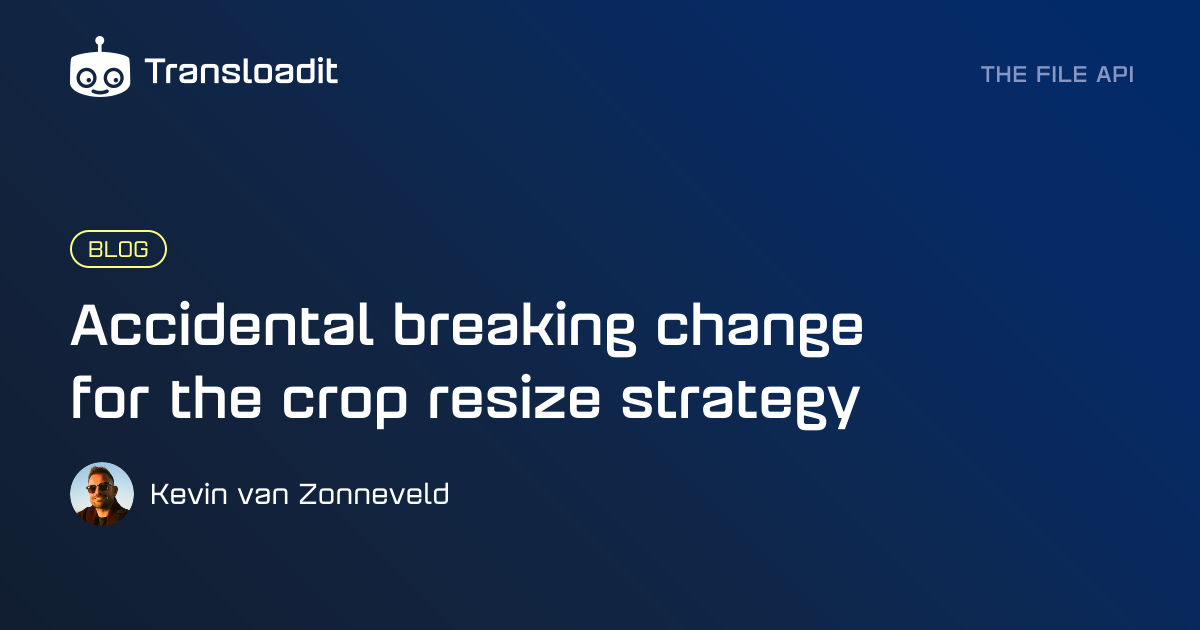 Accidental breaking change for the crop resize strategy