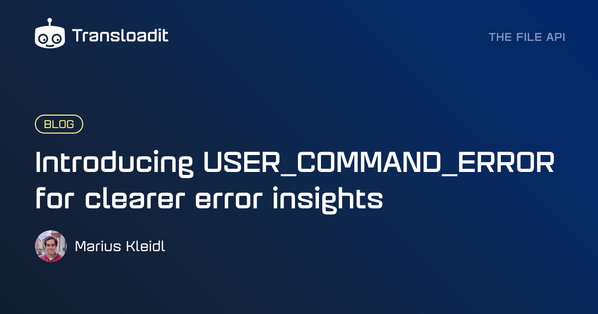 Introducing USER_COMMAND_ERROR for clearer error insights