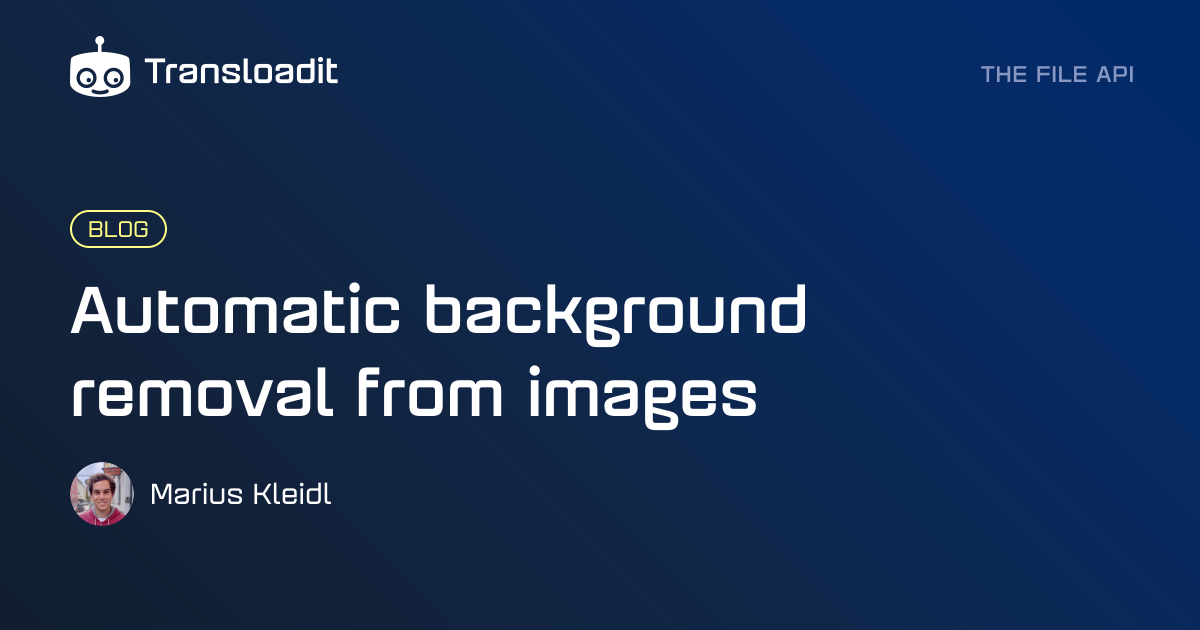 Automatic background removal from images